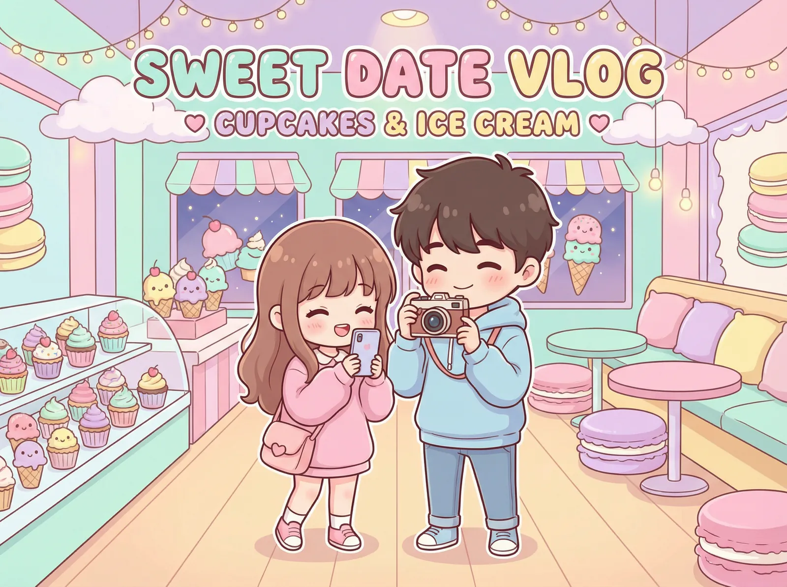 糖心破解版 Vlog - 甜品店探店约会